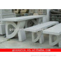 outdoor stone tables and benches
